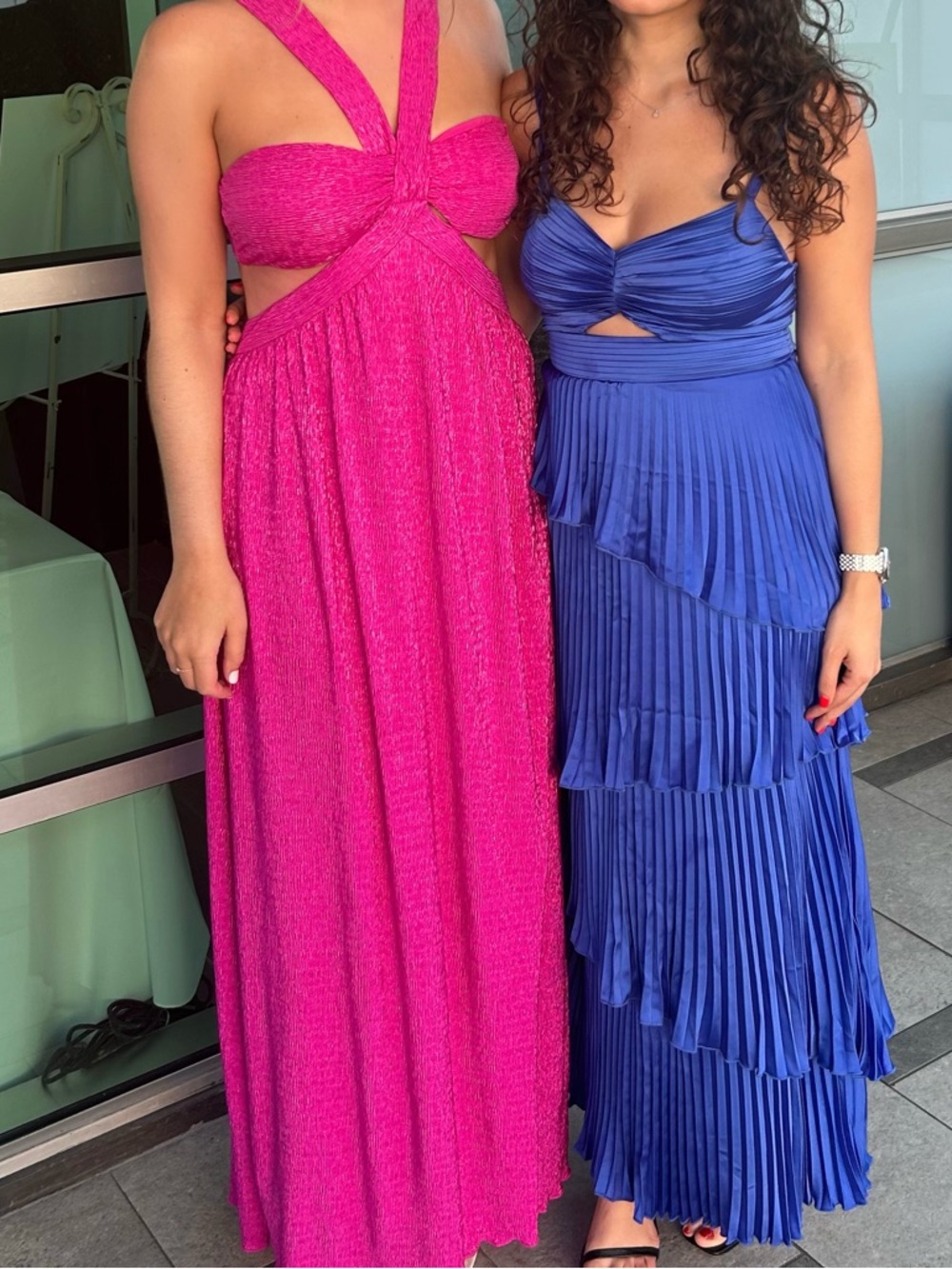 Hot Pink Sleeveless Maxi Dress